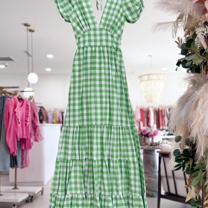 Fay Dress - White/Green