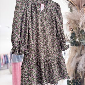 Tara Dress - Olive Bouquet