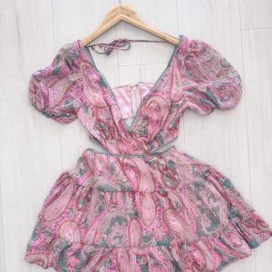 Susanne Dress - Pink Paisley