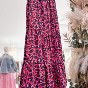 Marci Skirt - Red Leopard