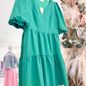 Davena Dress - Emerald