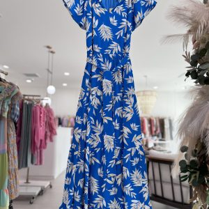 Tammy Maxi Dress - Royal Leaves